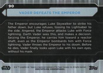 2021 Topps Star Wars: Battle Plans #90 Vader Defeats The Emperor Back