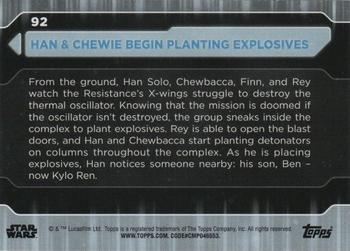 2021 Topps Star Wars: Battle Plans #92 Han & Chewie Begin Planting Explosives Back