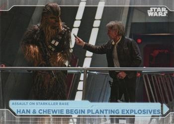 2021 Topps Star Wars: Battle Plans #92 Han & Chewie Begin Planting Explosives Front