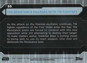 2021 Topps Star Wars: Battle Plans #95 The Resistance Engages With Tie Fighters Back
