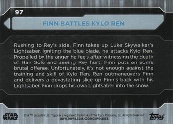 2021 Topps Star Wars: Battle Plans #97 Finn Battles Kylo Ren Back
