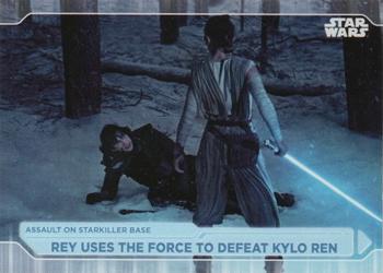 2021 Topps Star Wars: Battle Plans #98 Rey Uses The Force To Defeat Kylo Ren Front