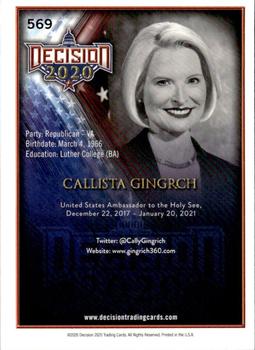 2021 Decision 2020 Series 2 #569 Callista Gingrich Back