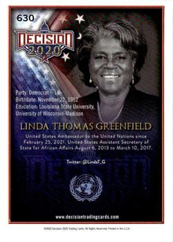 2021 Decision 2020 Series 2 #630 Linda Thomas-Greenfield Back