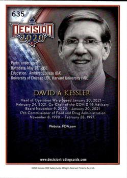 2021 Decision 2020 Series 2 #635 David Kessler Back