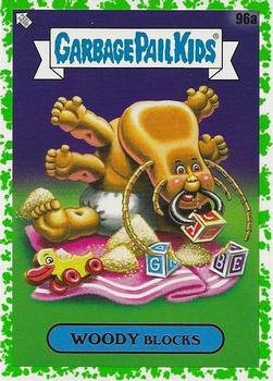 2021 Topps Garbage Pail Kids: Food Fight! - Booger Green #96a Woody Blocks Front