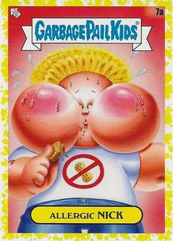 2021 Topps Garbage Pail Kids: Food Fight! - Mustard Yellow #7a Allergic Nick Front