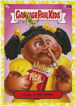 2021 Topps Garbage Pail Kids: Food Fight! - Mustard Yellow #27a Pokey Penny Front