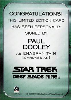 2014 Rittenhouse Star Trek Aliens  - Autographs #NNO Paul Dooley Back