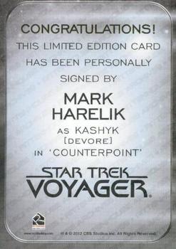 2014 Rittenhouse Star Trek Aliens  - Autographs #NNO Mark Harelik Back