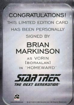 2014 Rittenhouse Star Trek Aliens  - Autographs #NNO Brian Markinson Back