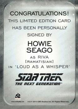 2014 Rittenhouse Star Trek Aliens  - Autographs #NNO Howie Seago Back
