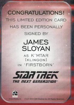 2014 Rittenhouse Star Trek Aliens  - Autographs #NNO James Sloyan Back