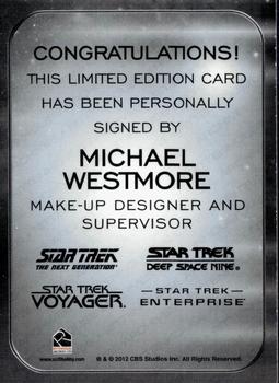 2014 Rittenhouse Star Trek Aliens  - Autographs #NNO Michael Westmore Back