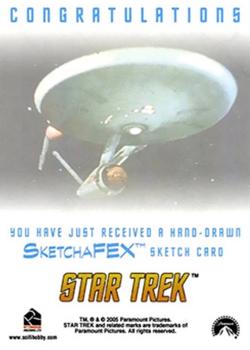 2005 Rittenhouse Star Trek: The Original Series: Art and Images - SketchaFex #NNO Charlie X Back