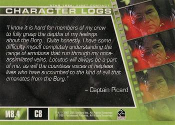 2007 Rittenhouse The Complete Star Trek Movies - Character Logs #C8 Star Trek: First Contact Back