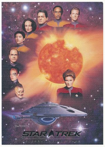 2006 Rittenhouse Star Trek 40th Anniversary - Lightspeed Poster Art Archive Box Toppers #BT4 Voyager Crew Front