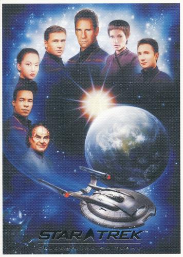 2006 Rittenhouse Star Trek 40th Anniversary - Lightspeed Poster Art Archive Box Toppers #BT5 Enterprise Crew Front