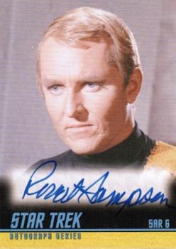 2011 Rittenhouse Star Trek: Remastered Original Series - Single Autographs #A240 Robert Sampson Front