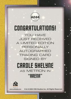 2011 Rittenhouse Star Trek: Remastered Original Series - Single Autographs #A244 Carole Shelyne Back