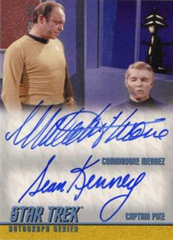 2011 Rittenhouse Star Trek: Remastered Original Series - Double Autographs #DA09 Malachi Throne / Sean Kenney Front
