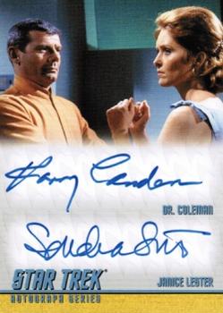2011 Rittenhouse Star Trek: Remastered Original Series - Double Autographs #DA10 Harry Landers / Sandra Smith Front