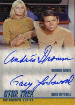 2011 Rittenhouse Star Trek: Remastered Original Series - Double Autographs #DA15 Gary Lockwood / Andrea Dromm Front