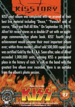 1997 Cornerstone Kiss Series One - Gold Foil #27 KISS' next album was completed with an arsen Back