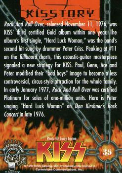 1997 Cornerstone Kiss Series One - Gold Foil #35 Rock And Roll Over, released November 11, 19 Back