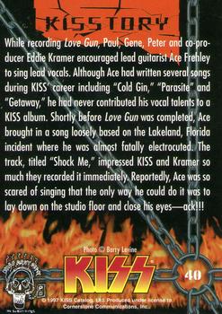 1997 Cornerstone Kiss Series One - Gold Foil #40 While recording Love Gun, Paul, Gene, Peter Back