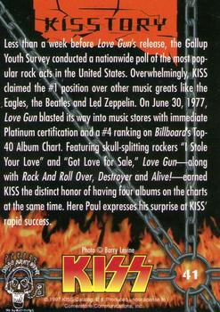 1997 Cornerstone Kiss Series One - Gold Foil #41 Less than a week before Love Gun's release, Back