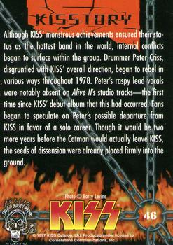 1997 Cornerstone Kiss Series One - Gold Foil #46 Although KISS' monstrous achievements ensure Back