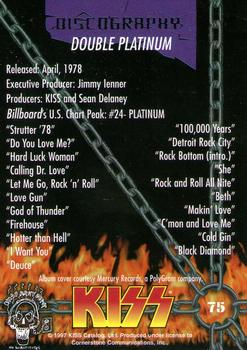 1997 Cornerstone Kiss Series One - Gold Foil #75 Double Platinum Back