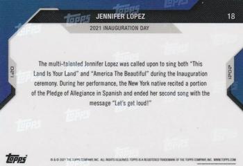 2020 Topps Now USA Election - Blue #18 Jennifer Lopez Back