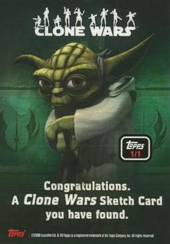 2008 Topps Star Wars: The Clone Wars - Sketch Artists #NNO Josh Fargher Back