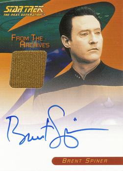 2006 Rittenhouse Star Trek 40th Anniversary - Costume Relics Autographs #NNO Brent Spiner Front