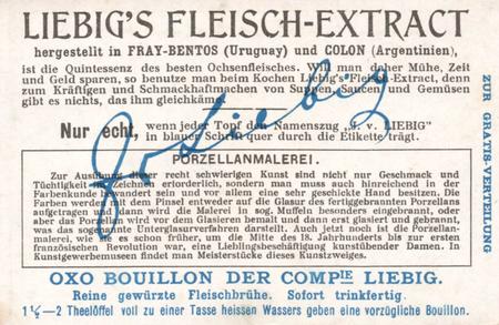 1908 Liebig The Feminine Arts (German Text) (F934, S935) #NNO Porzellanmalerei Back