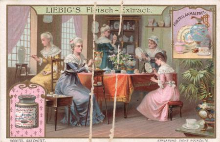 1908 Liebig The Feminine Arts (German Text) (F934, S935) #NNO Porzellanmalerei Front