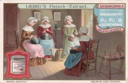 1908 Liebig The Feminine Arts (German Text) (F934, S935) #NNO Spitzenkloppeln Front