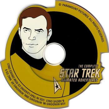 2003 Rittenhouse Star Trek: The Complete Star Trek: Animated Adventures  - Die Cut CD-ROMs Box Toppers #NNO Captain Kirk Front