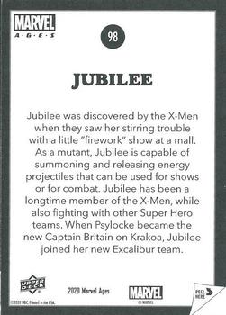2020 Upper Deck Marvel Ages - Low Series Stickers #98 Jubilee Back