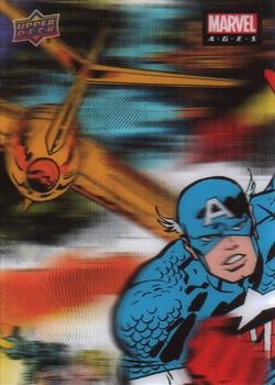 2020 Upper Deck Marvel Ages - 3-D Lenticular Puzzles #3D-9 Captain America #112 Front