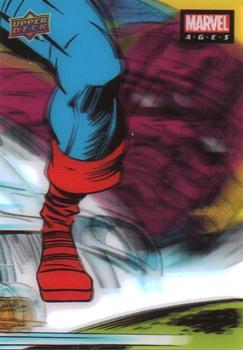 2020 Upper Deck Marvel Ages - 3-D Lenticular Puzzles #3D-12 Captain America #112 Front