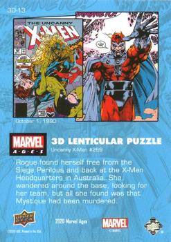 2020 Upper Deck Marvel Ages - 3-D Lenticular Puzzles #3D-13 Uncanny X-Men #269 Back