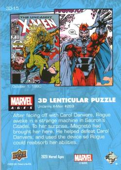 2020 Upper Deck Marvel Ages - 3-D Lenticular Puzzles #3D-15 Uncanny X-Men #269 Back