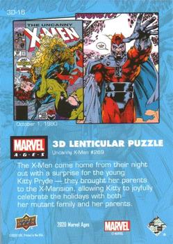 2020 Upper Deck Marvel Ages - 3-D Lenticular Puzzles #3D-16 Uncanny X-Men #269 Back