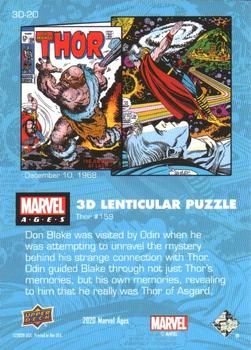2020 Upper Deck Marvel Ages - 3-D Lenticular Puzzles #3D-20 Thor #159 Back