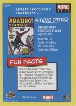 2020 Upper Deck Marvel Ages - Artist Spotlight featuring Steve Ditko #ASF-1 Amazing Fantasy #15 Back