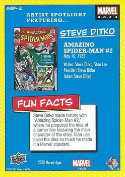 2020 Upper Deck Marvel Ages - Artist Spotlight featuring Steve Ditko #ASF-2 Amazing Spider-Man #2 Back