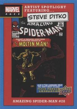 2020 Upper Deck Marvel Ages - Artist Spotlight featuring Steve Ditko #ASF-6 Amazing Spider-Man #28 Front